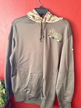Nike LA Rams Salute To Service Hoodie - Size L (NFL On-Field Apparel)